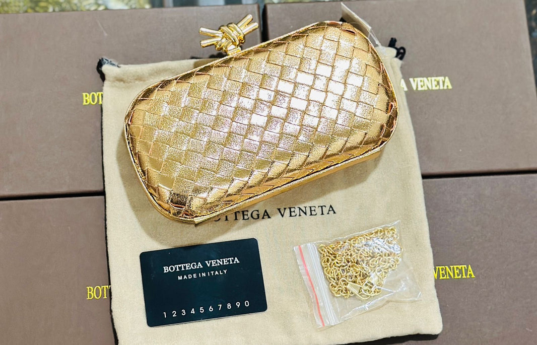 Bottega Veneta Patent Clutch