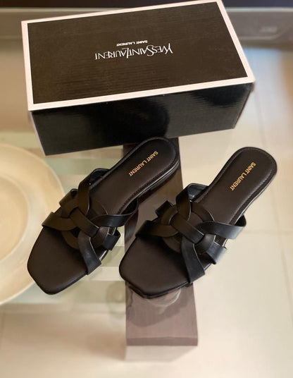 Saint Laurent Leather Crafted Sandals