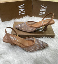 Zara Lobe Stone Heels