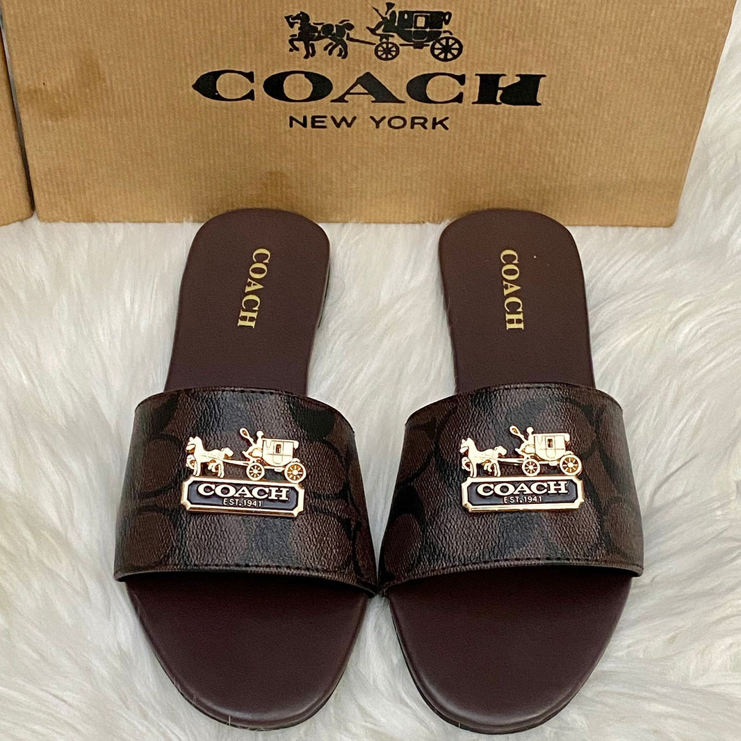 Coach Leather Crafted Sandals