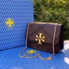 Tory Burch Leather Cross Crafted Crossbody