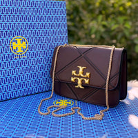 Tory Burch Leather Cross Crafted Crossbody