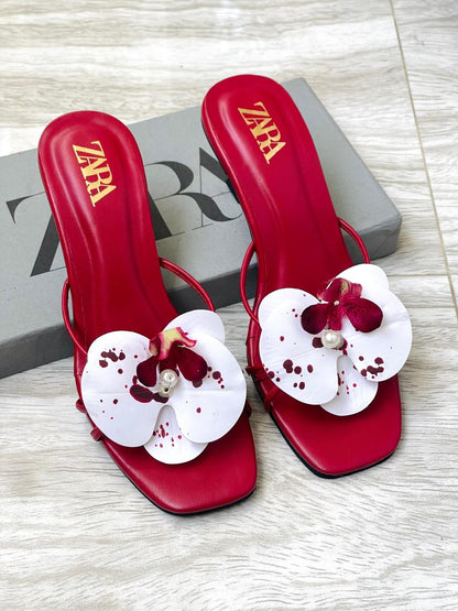 Zara Floral Heels
