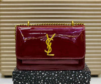Ysl Maroon Top Handle Crossbody Bag
