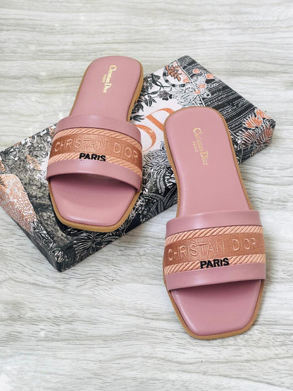 Cd Embroided Signature Flats