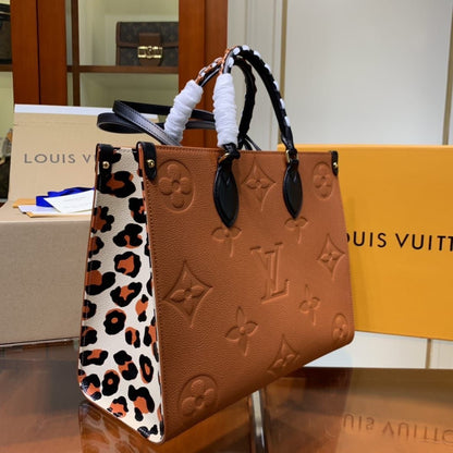 Lv On The Go Leopard Crafted Bag