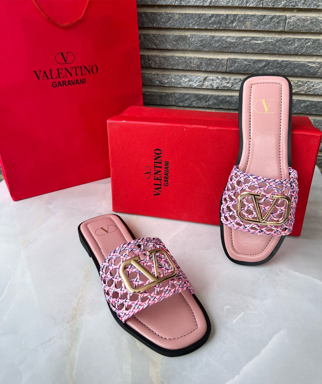 Valentino Net Knitted Sandals