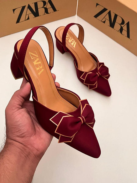 Zara Tri Bow Heels