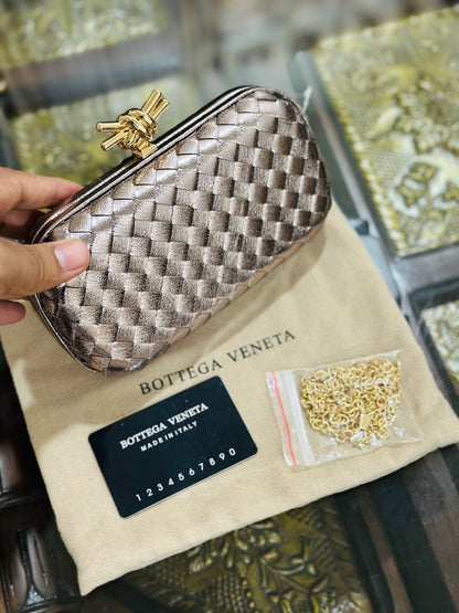 Bottega Veneta Patent Clutch