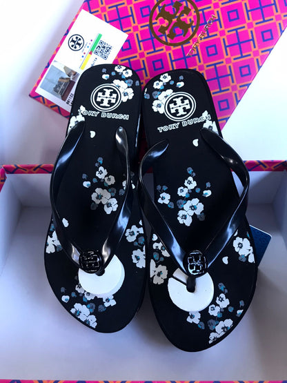 Tory Burch Floral Wedges