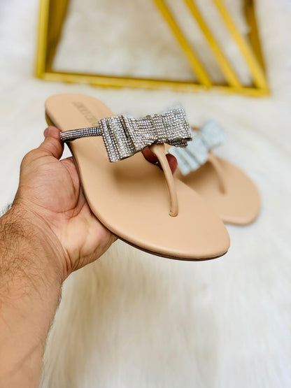 Jimmy Choo Tie Bow Flat Slippers
