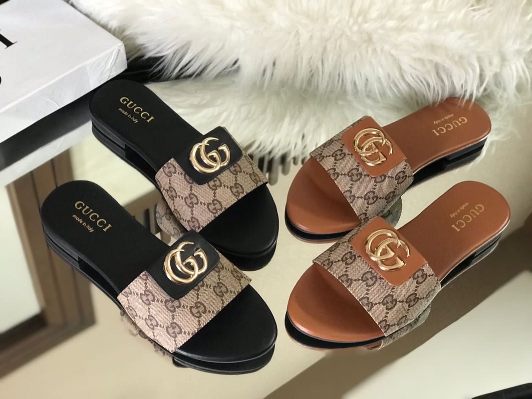Gucci Canvas Signature Flats