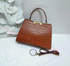 Tory Burch Crocodile Signature Leather Handbag