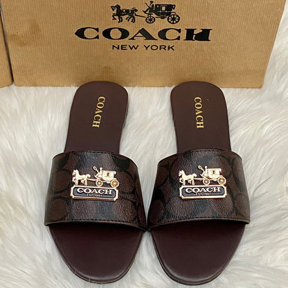 Coach Leather Crafted Sandals