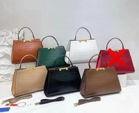 Tory Burch Crocodile Signature Leather Handbag