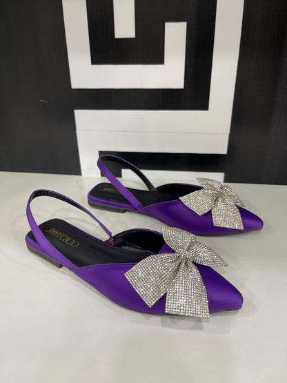 Jimmy Choo Rhinestone Flat Mules