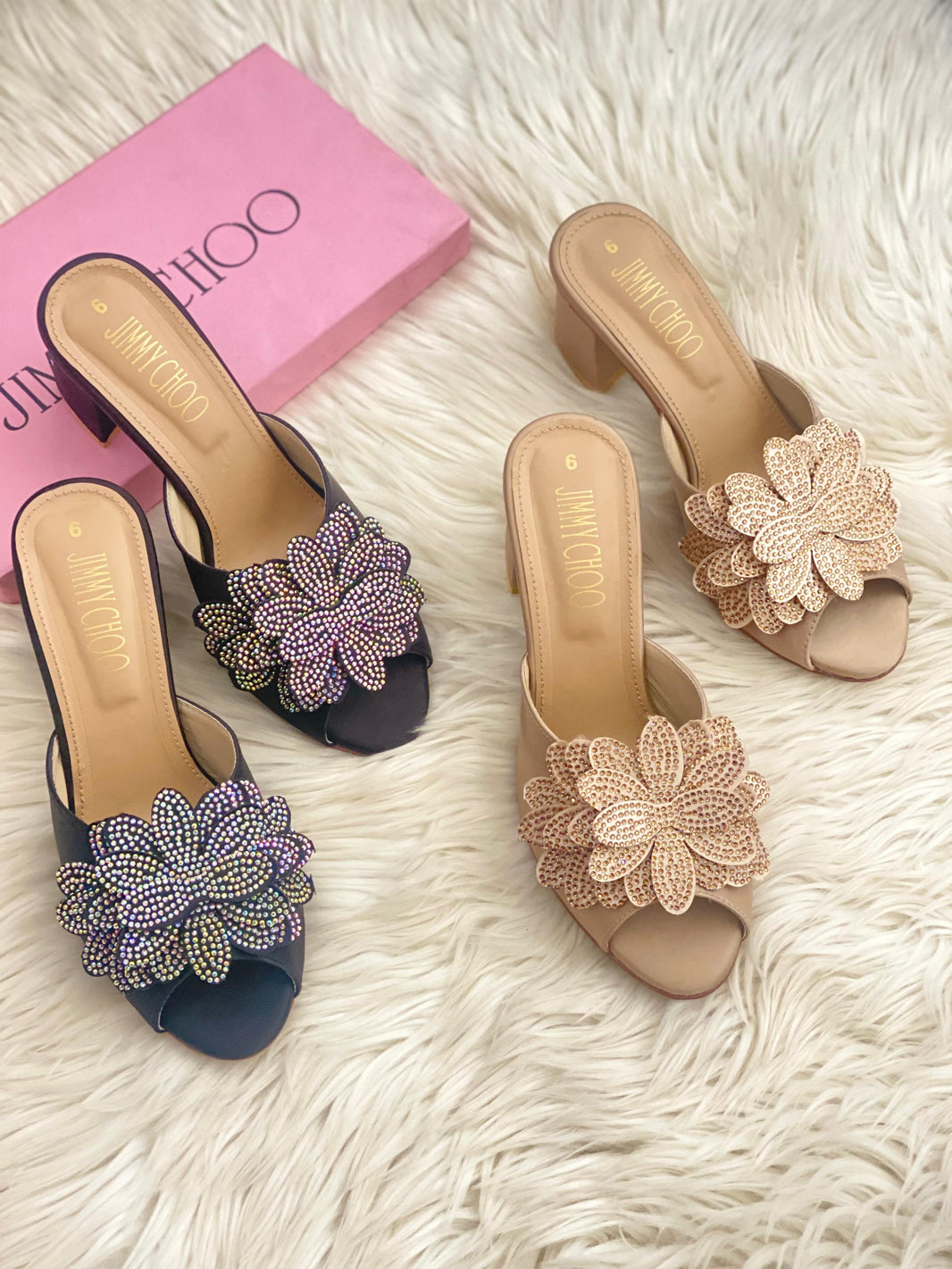Jimmy Choo Floral Block Heels