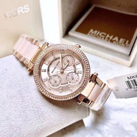 Michael Kors SS Chronograph Women Wrist Watch