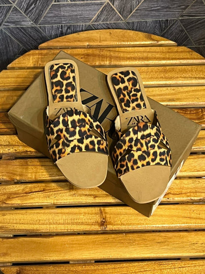 Zara Leopard Flats
