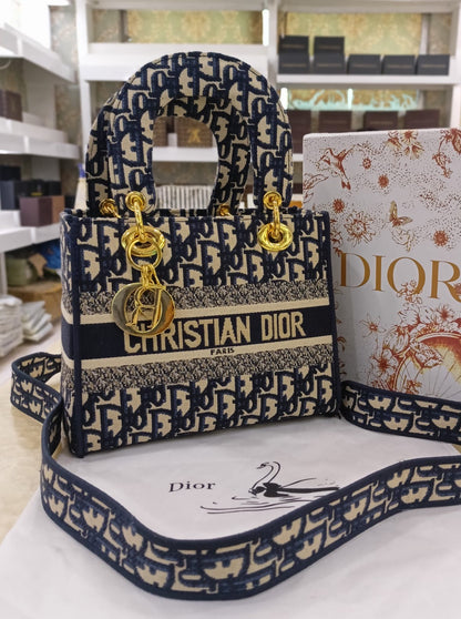 Christian Dior Signature Embroided Lady Dior Bag