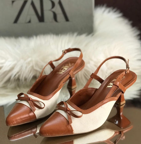 Zara Canvas Heels