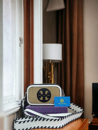 Tory Burch Mini Miller Raffia Crossbody
