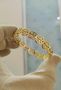 Tory Burch Oval Crafted Bangle