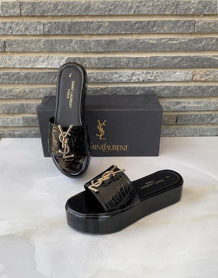 Saint Laurent Snake Iconic Wedges