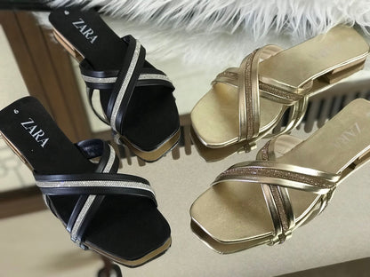 Zara Vobe Cross Mash Flats