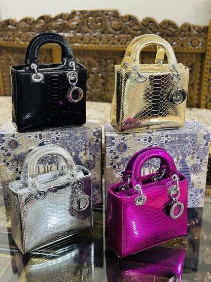 Christian Dior Patent Lady Dior Snake