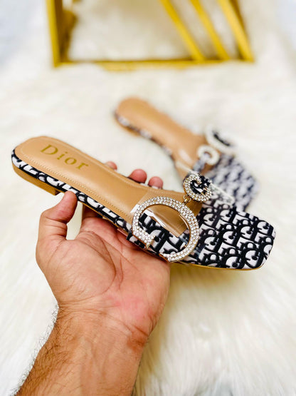 Dior Buckle Slippers