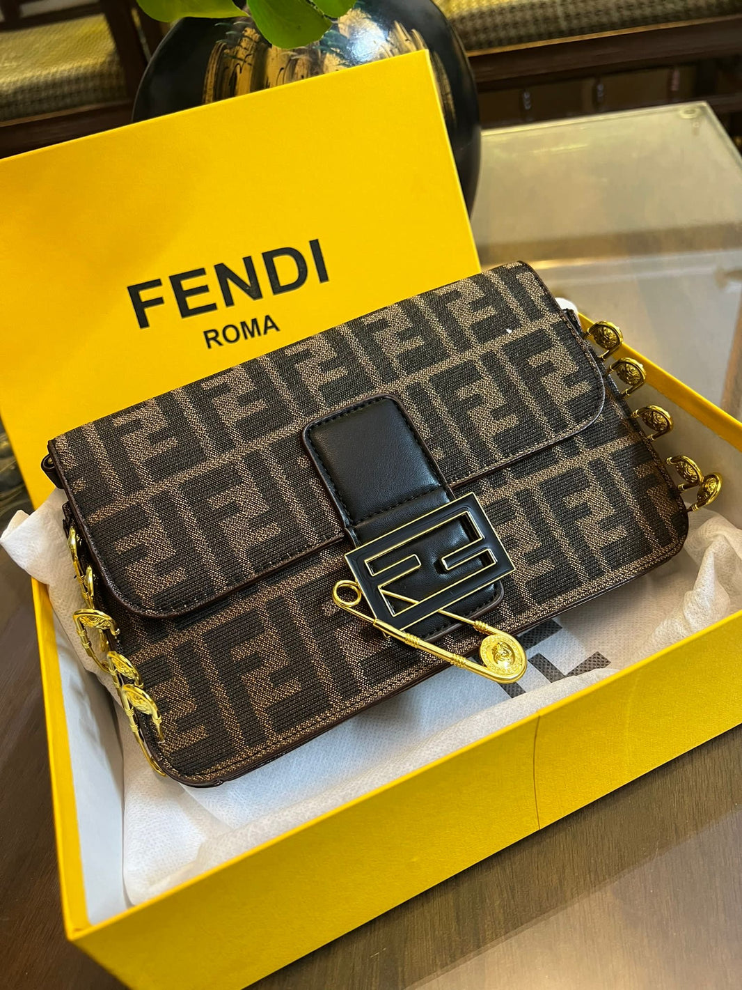Fendi X Versace Baguette Crossbody