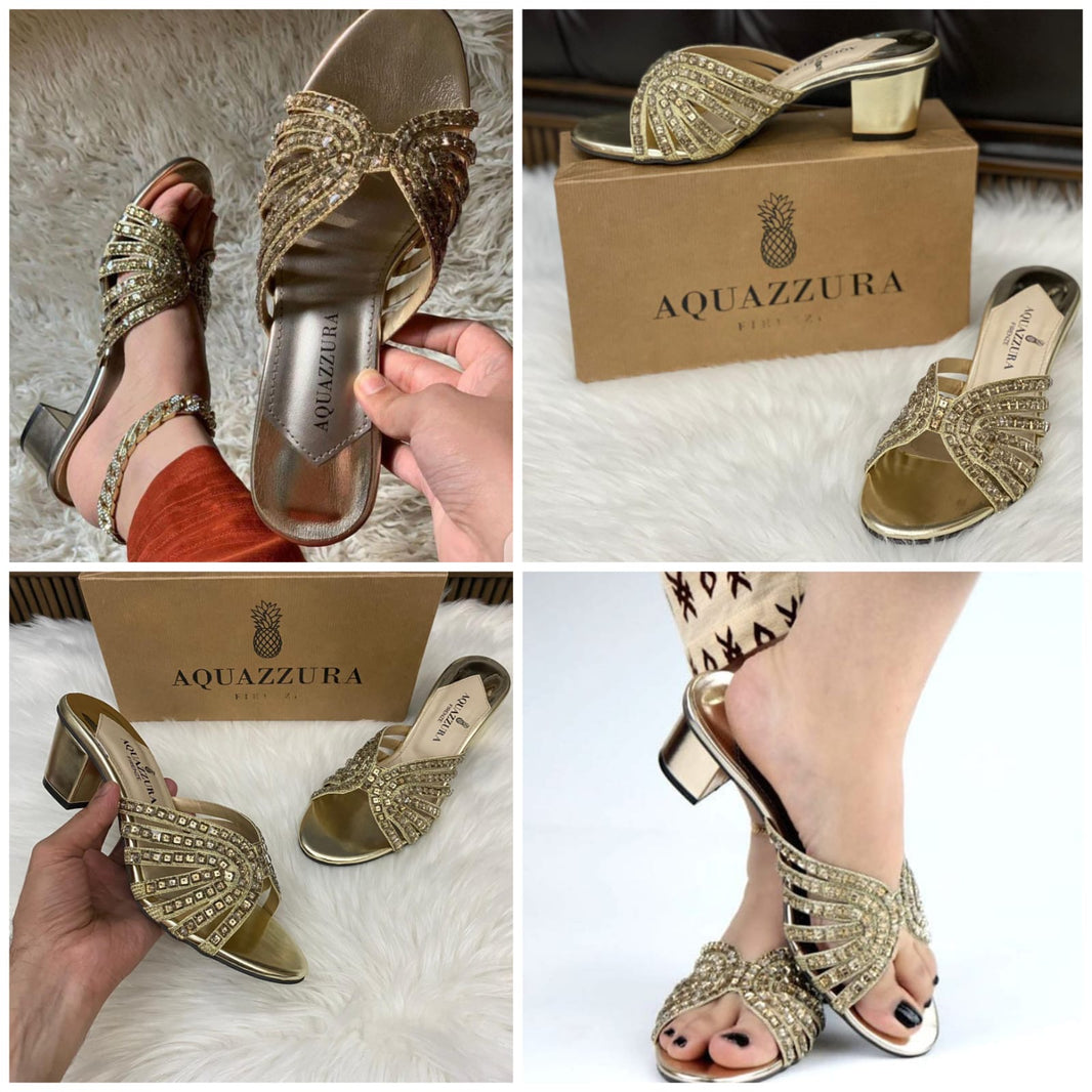 Aquazarra Embroided Heels