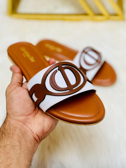 Christian D Buckle Slippers