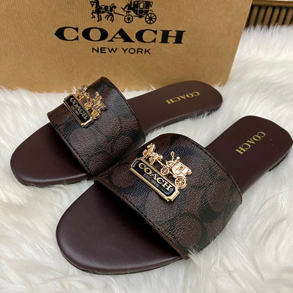Coach Leather Crafted Sandals