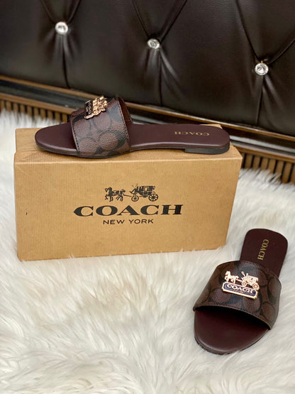 Coach Leather Crafted Sandals