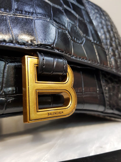 Balenciaga Women Hourglass Small Leather Bag