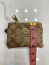 Coach Signature Canvas Corner Zip Wristlet