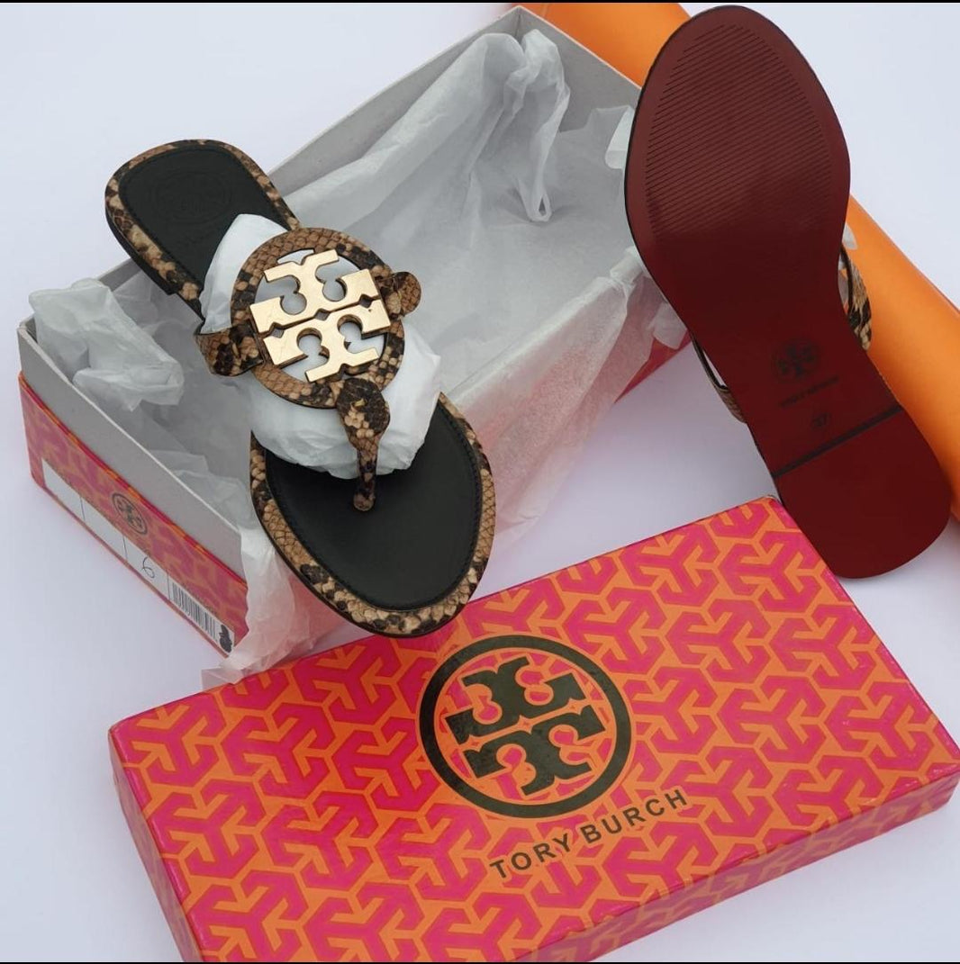 Tory Burch Snake Miller Sandals