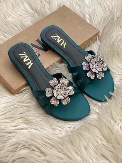 Zara Floral Signature Sandals