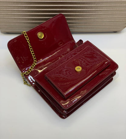 Ysl Maroon Top Handle Crossbody Bag