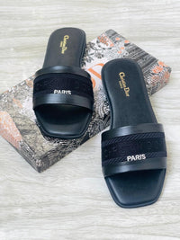 Cd Embroided Signature Flats