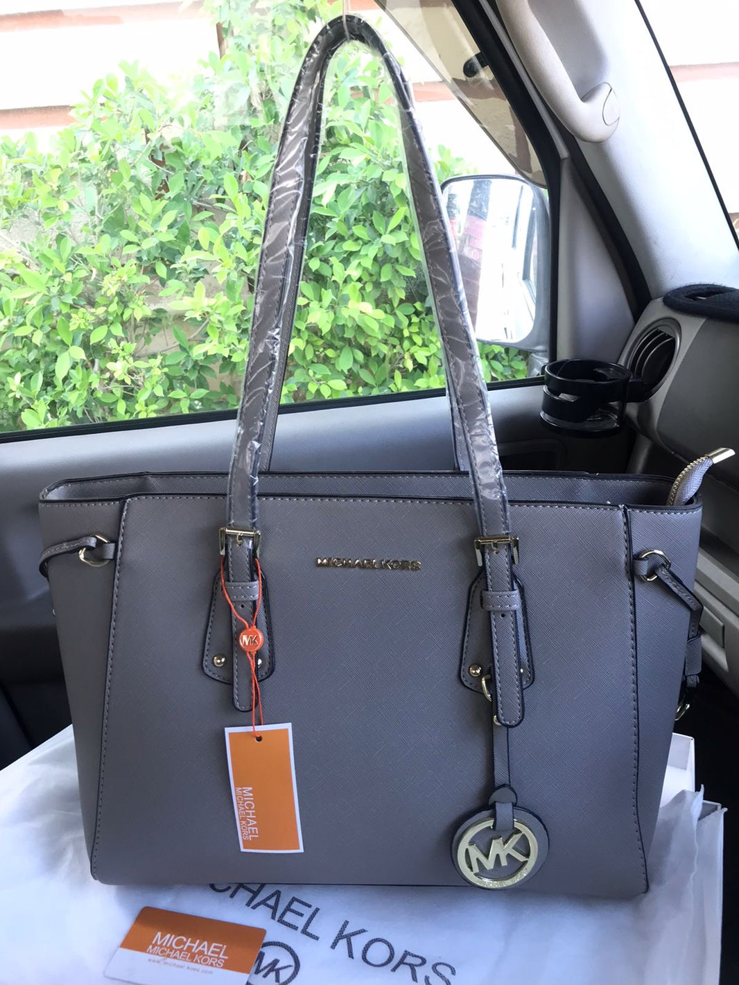 Michael Kors Side Belt Strap MM Tote Bag