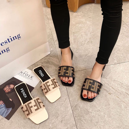 Fendi Diamond Studded Sandals