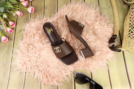 Chanel Leather Quilted Heels