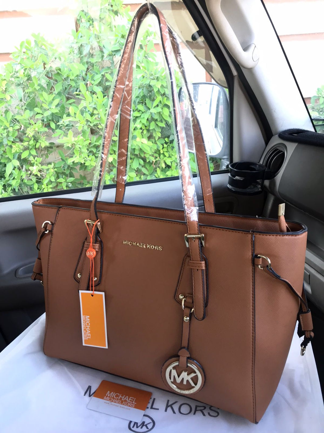 Michael Kors Side Belt Strap MM Tote Bag