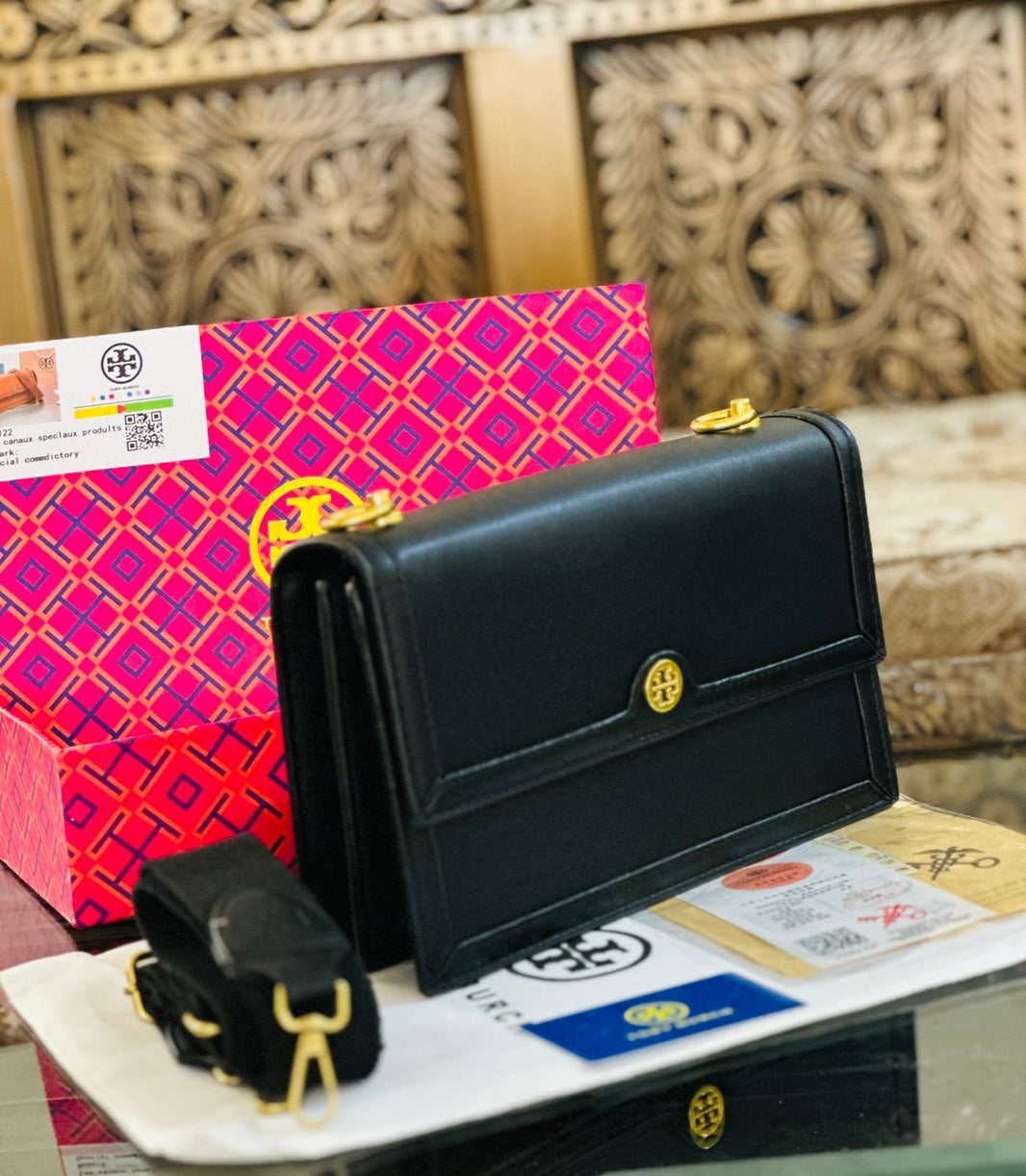 Tory Burch-T Monogram Jacquard  Shoulder Bag