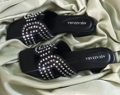 Aquazzura Slippers Crystal Stone