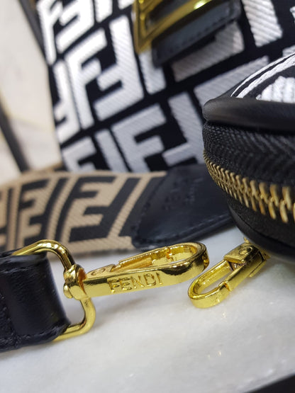 Fendi Woven Canvas Pouchette Bag