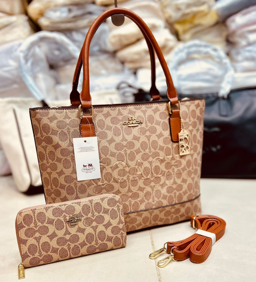 Coach MM Signature Tote with Wallet